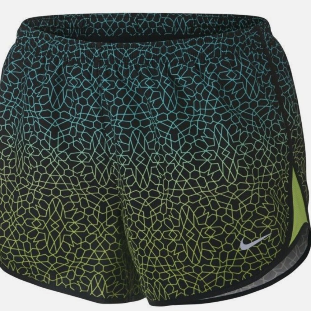 Nike Dri Fit Starglass Tempo Shorts Size M in Black & Green